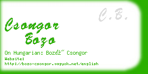 csongor bozo business card